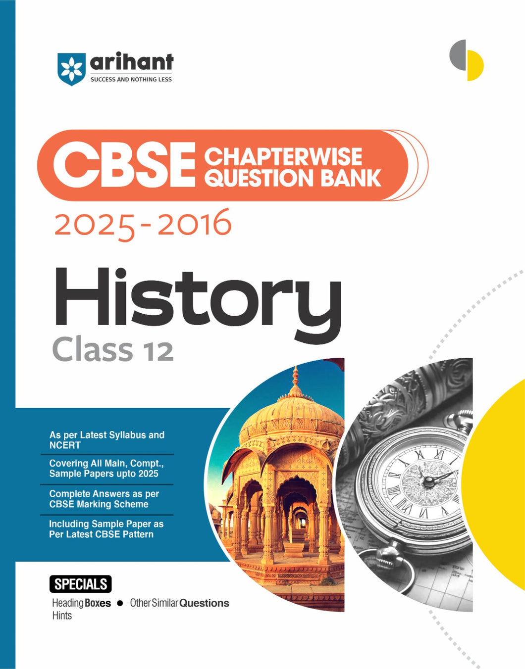 Arihant CBSE Chapterwise Solved Papers 2025-2016 History Class 12th