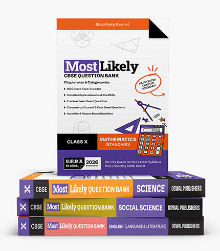 Gurukul by Oswal Most Likely CBSE Question Bank Class 10 Bundles (Set of 4) : Maths, Science, Social Science & English for Exam 2026