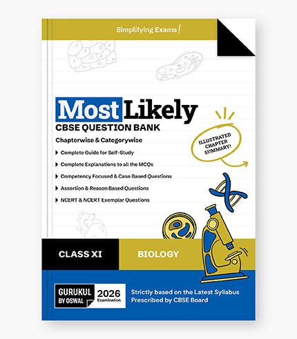 Gurukul by Oswal Biology Most Likely CBSE Question Bank : Class 11 Exam 2026