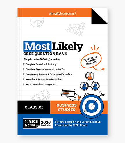 Gurukul by Oswal Business Studies Most Likely CBSE Question Bank : Class 11 Exam 2026