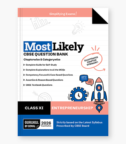 Gurukul by Oswal Entrepreneurship Most Likely CBSE Question Bank : Class 11 Exam 2026