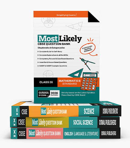 Gurukul by Oswal Most Likely CBSE Question Bank Class 9 Bundles (Set of 4) : Maths, Science, Social Science & English for Exam 2026