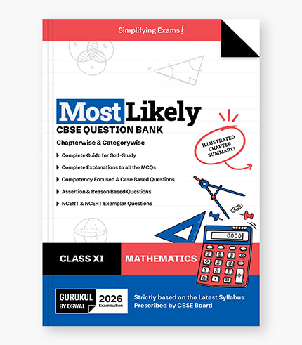 Gurukul by Oswal Mathematics Most Likely CBSE Question Bank : Class 11 Exam 2026