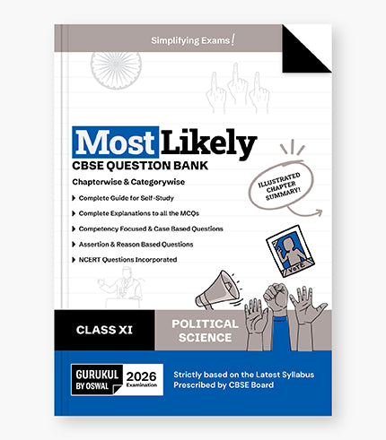Gurukul by Oswal Political Science Most Likely CBSE Question Bank : Class 11 Exam 2026