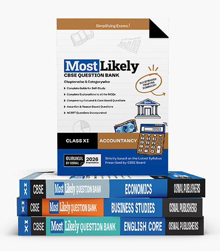 Gurukul by Oswal Most Likely CBSE Question Bank Class 11 Bundles (Set of 4) : Accountancy, Economics, Business Studies & English for Exam 2026