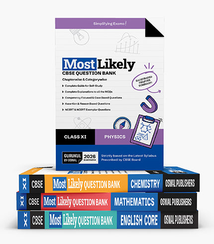 Gurukul by Oswal Most Likely CBSE Question Bank Class 11 Bundles (Set of 4) : Physics, Chemistry, Maths & English for Exam 2026