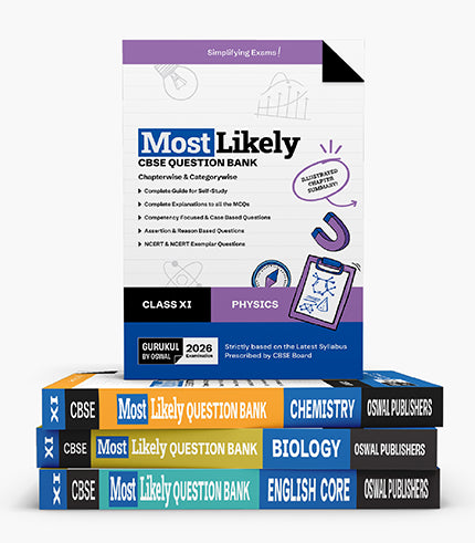 Gurukul by Oswal Most Likely CBSE Question Bank Class 11 Bundles (Set of 4) : Physics, Chemistry, Biology & English for Exam 2026