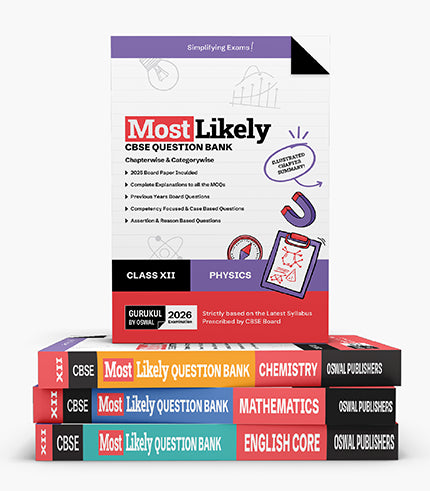 Gurukul by Oswal Most Likely CBSE Question Bank Class 12 Bundles (Set of 4) : Physics, Chemistry, Maths & English for Exam 2026