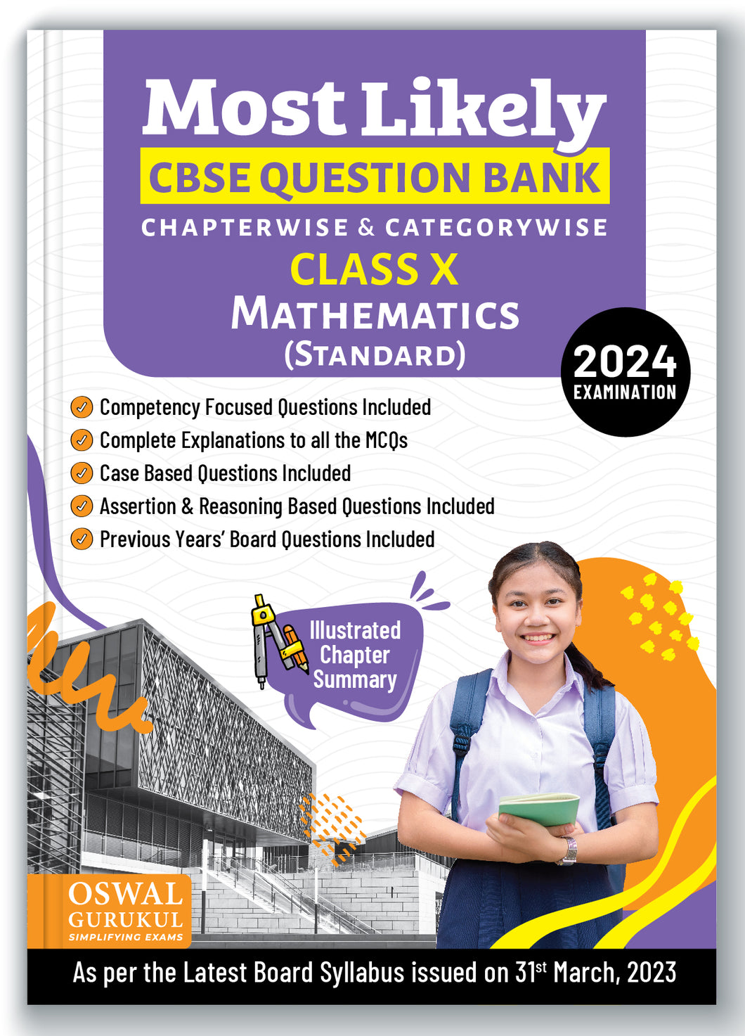 Oswal - Gurukul Mathematics Most Likely Question Bank : CBSE Class 10 for 2024 Exam