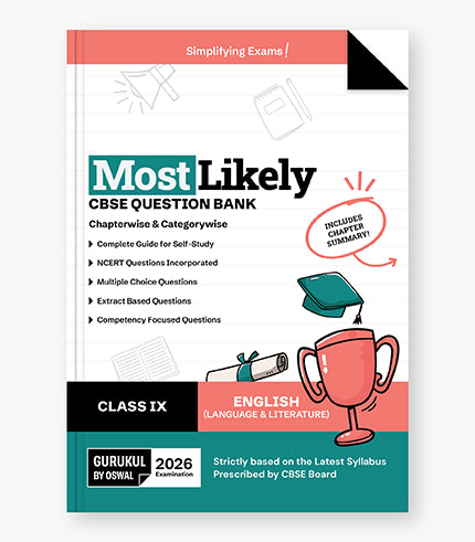 Gurukul By Oswal English (Language & Literature) Most Likely Question Bank : CBSE Class 9 for 2026 Exam