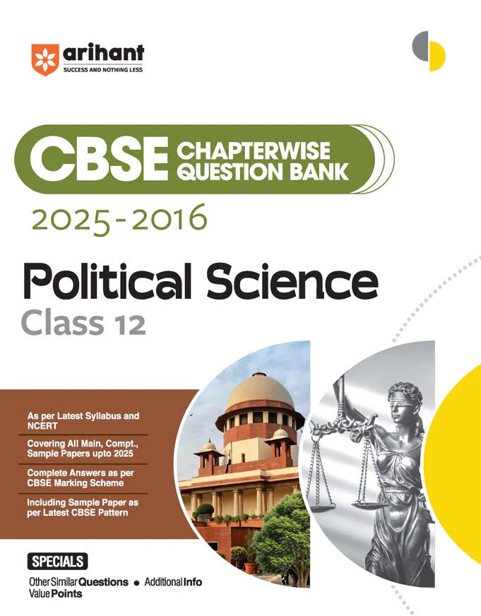Arihant Arihant CBSE Chapterwise Solved Papers 2025-2016 Political Science Class 12th