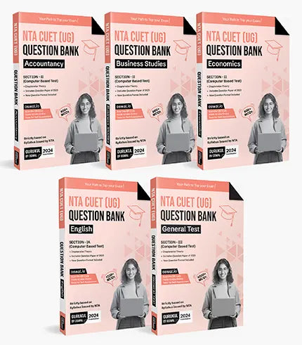 Gurukul NTA CUET Question Bank Bundles (Set of 5) : Accountancy, Business Studies, Economics, English & General Test for Exam 2024