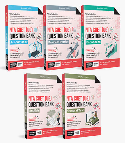 Gurukul By Oswal NTA CUET Question Bank Bundles (Set of 5) : Accountancy, Business Studies, Economics, English & General Test for Exam 2025