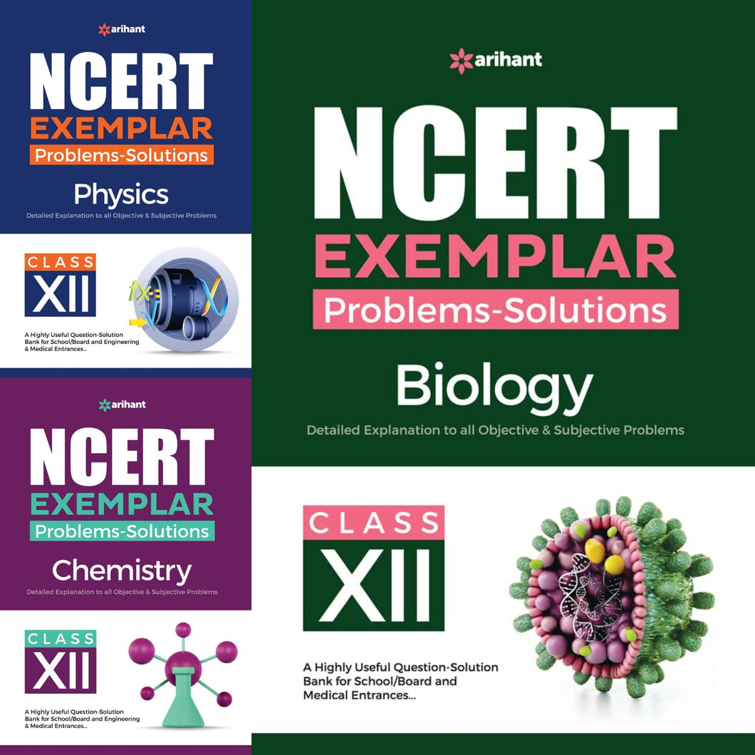Arihant NCERT Exemplar , Set of 3 books Phyics Chemistry and Biology For class 12th. Combo pack for complete preparation