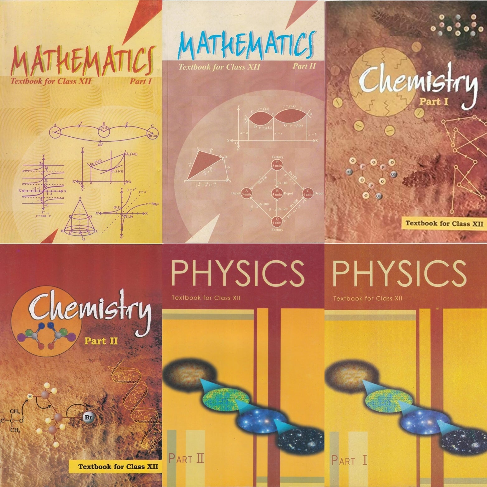 NCERT Physics, Chemistry, Mathematics (PCM) Books Set (6 Books) for Cl ...