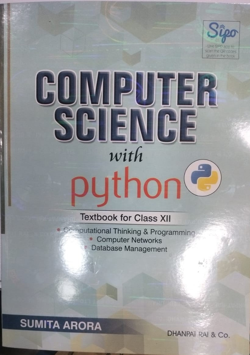 Dhanpat Rai Computer Science with python class 12 by Sumita Arora (2025-26)