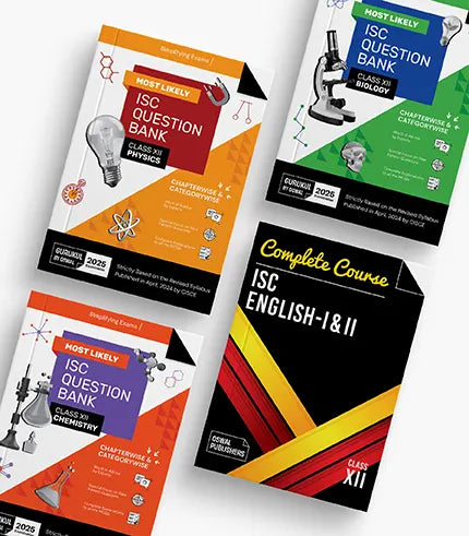 Gurukul by Oswal Most Likely ISC Science Stream PCB Question Bank Class 12 Bundles (Set of 4) : Physics, Chemistry, Biology & English for Exam 2025