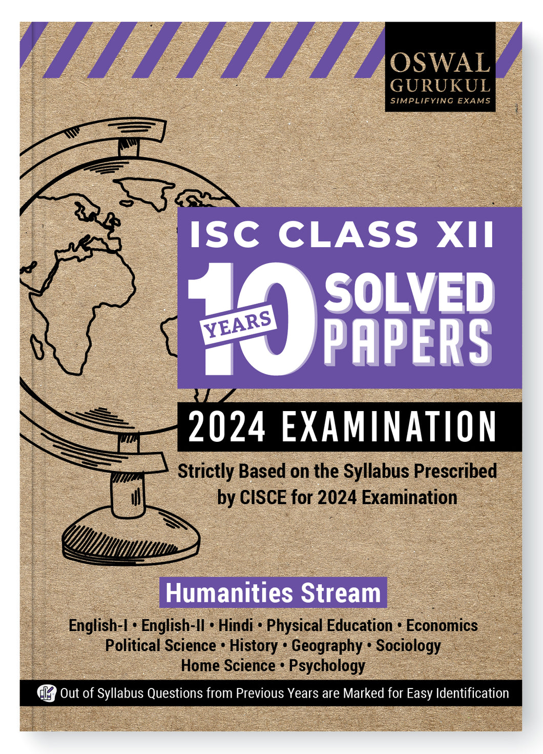 Oswal - Gurukul Humanities Stream 10 Years Solved Papers : ISC 12 for Exam 2023