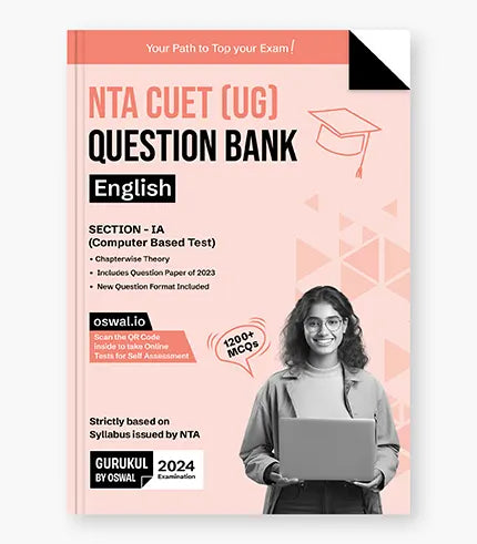 Gurukul NTA CUET (UG) English Question Bank Exam 2024 : 1200+ MCQs with Chapterwise Theory, 2023 Solved Paper, New Paper Pattern, Common University Entrance Test Computer Based