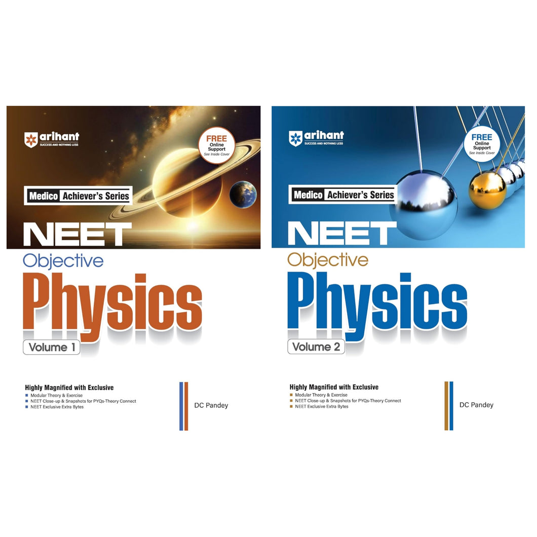 COMBO PACK OF OBJECTIVE NEET PHYSICS VOLUME 1 & 2 EXAMINATION AUTHOR D. C. PANDEY