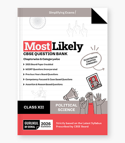 Gurukul By Oswal Political Science Most Likely Question Bank : CBSE Class 12 for Exam 2026