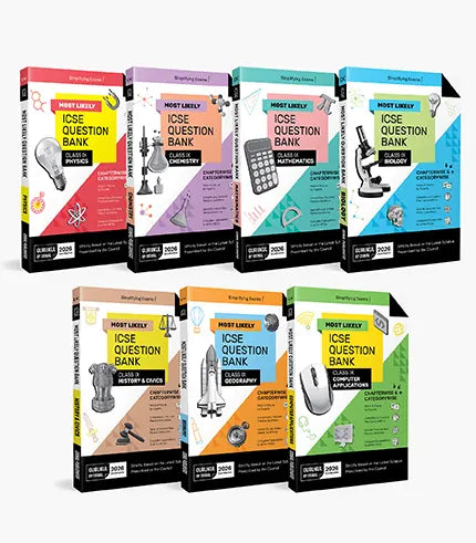 Gurukul by Oswal Most Likely ICSE Question Bank Class 9 Bundles (Set of 7) : Physics, Chemistry, Maths, Biology, History & Civics, Geograpgy, Computer Applications for Exam 2026