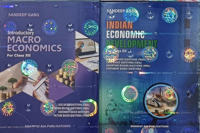 Indian Economic Development & Introductory For Macro Economics For Class 12 by Sandeep garg (Examination 2025-26) (Set Of 2 Books)