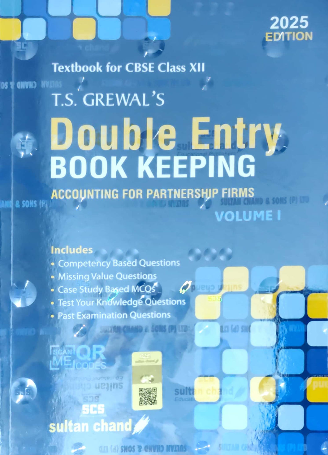 T.S. Grewal's Double Entry Book Keeping: Accounting for Not-for-Profit Organizations and Partnership Firms -( Vol. 1) Textbook for CBSE Class 12 (2025-26)