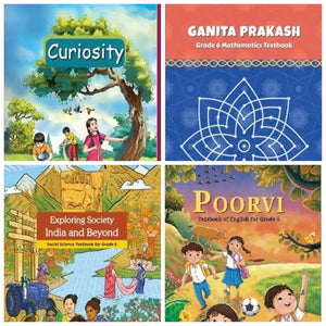 NCERT Class 6 set of 4 books (English Medium)-Latest Edition as per NCERT/CBSE(100% original)