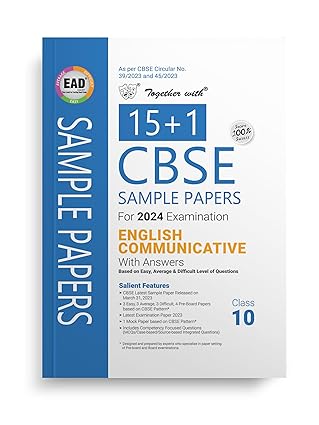 Together with CBSE EAD Sample Paper Class 10 English Communicative for Board Exam 2024