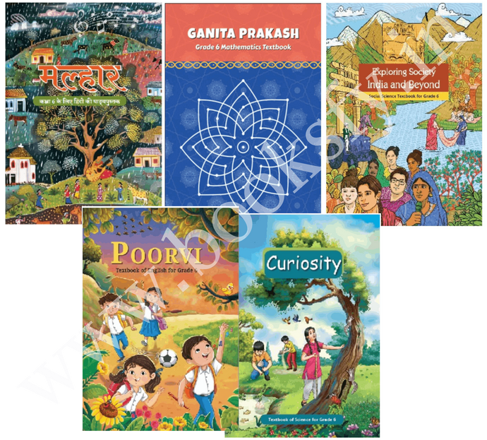 NCERT Complete Books Set of 5 Books for Class -6 100% original (English Medium) - latest edition as per NCERT/CBSE - Booksfy