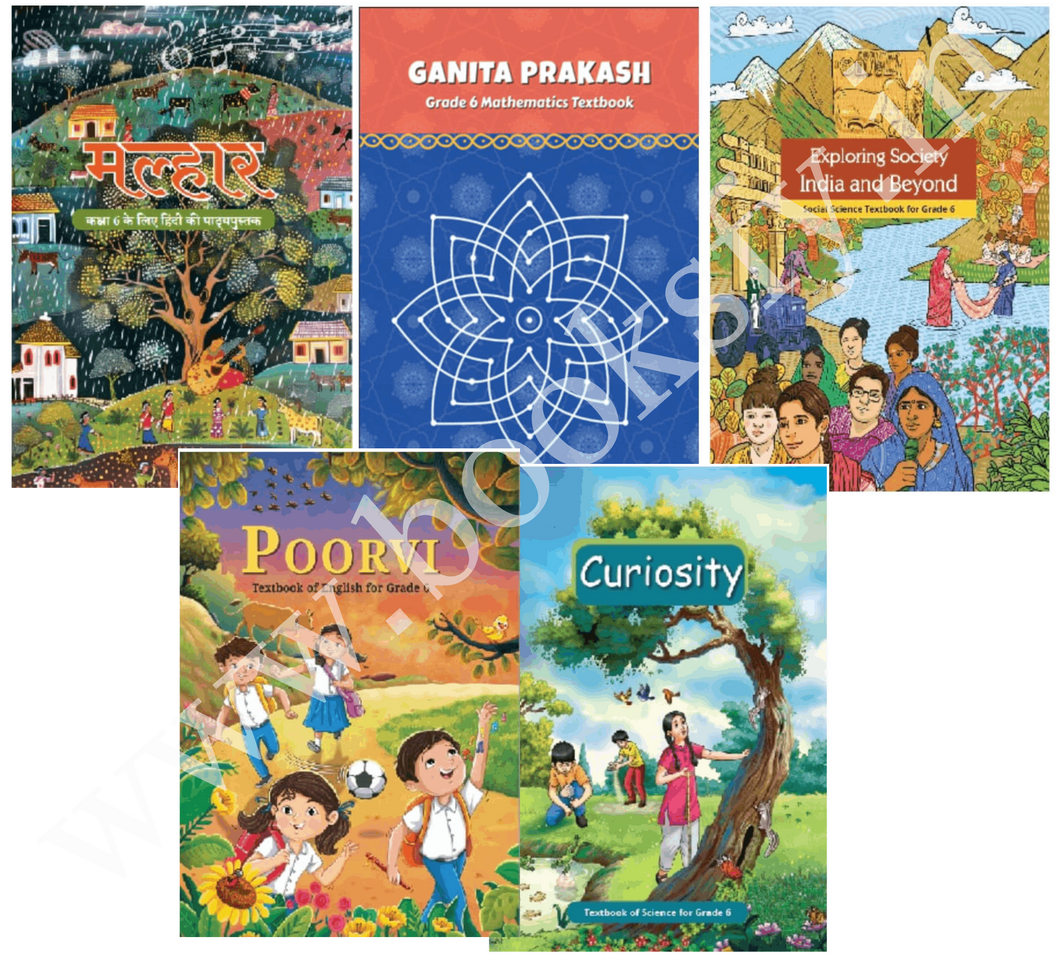 NCERT Complete Books Set of 5 Books for Class -6 100% original (English Medium) - latest edition as per NCERT/CBSE - Booksfy