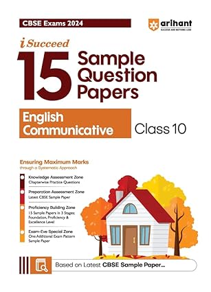 Arihant CBSE Sample Question Paper Class 10 English Communicative Book For 2024 Board Exam Hindi