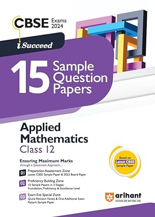 Arihant CBSE Sample Question Paper Class 12 Applied Mathematics Book For 2024 Board Exam