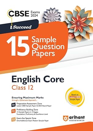 Arihant CBSE Sample Question Papers Class 12 English Core Book for 2024 Board Exam
