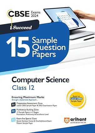 Arihant CBSE Sample Question Papers Class 12 Computer Science Book for 2024