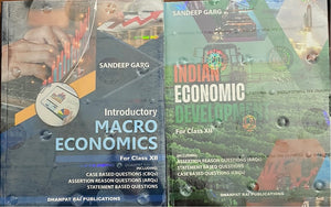 Indian Economic Development & Introductory For Macro Economics For Class 12 by Sandeep garg (Examination 2022-2023) (Set Of 2 Books)