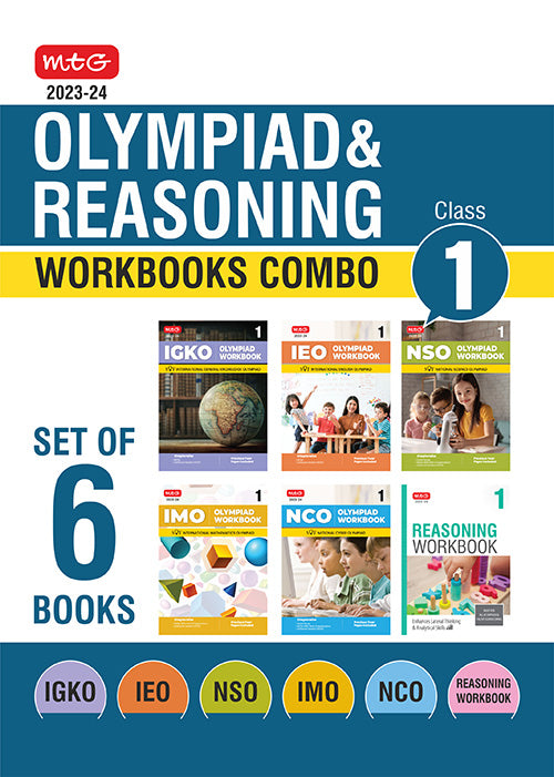 MTG Class 1: Work Book and Reasoning Book Combo for NSO-IMO-IEO-NCO-IGKO