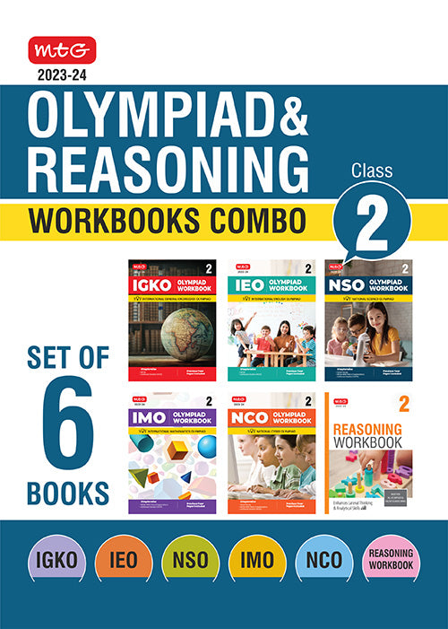 MTG Class 2: Work Book and Reasoning Book Combo for NSO-IMO-IEO-NCO-IGKO