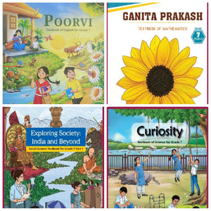 NCERT Complete Books Set of 4 Books for Class -7 100% original (English Medium) - latest edition as per NCERT/CBSE