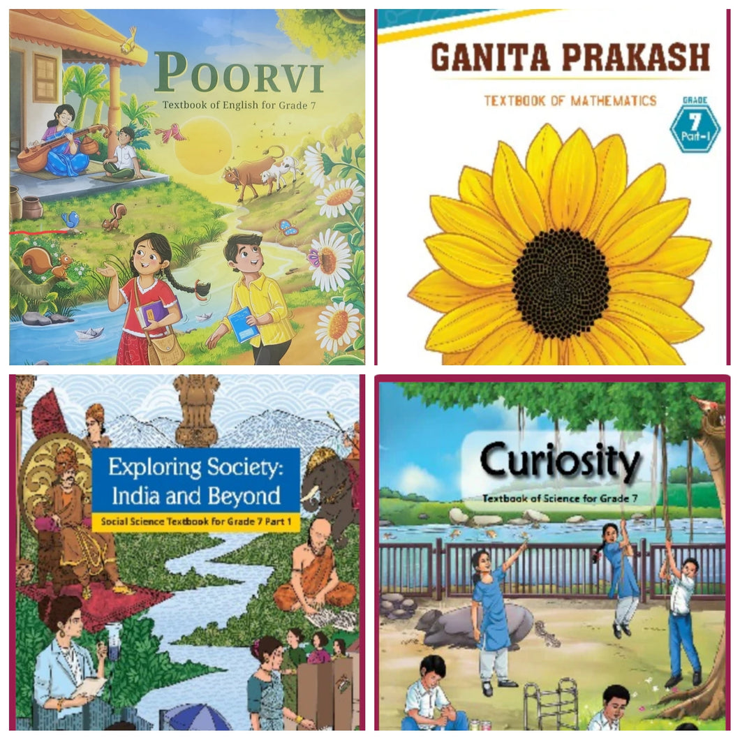 NCERT Complete Books Set of 4 Books for Class -7 100% original (English Medium) - latest edition as per NCERT/CBSE