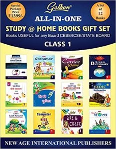 Golden All In One 12 books Set For Class-1
