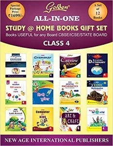 Golden All In One 12 books Set for Class-4 (CBSE/ICSE)