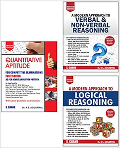 R S Agarwal - Quantitative Aptitude, Logic Reasoning & Verbal Reasoning (Set of 3 books)