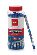 Load image into Gallery viewer, Cello Butterflow Ball Pen | Blue Ball Pens | Jar of 25 Units
