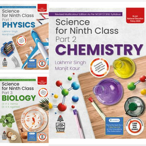 Combo Pack: Lakhmir Singh Class 9 Science (Biology, Physics, Chemistry) (2023-24 Examination)