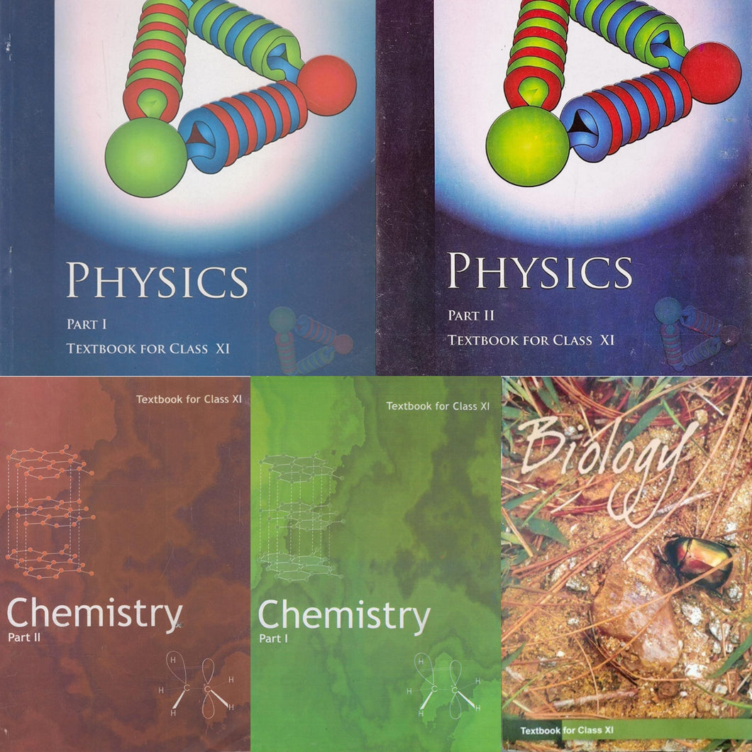 NCERT Physics, Chemistry, Biology (PCB) Books Set (5 Books) for Class 11 (English Medium) - latest edition as per NCERT/CBSE