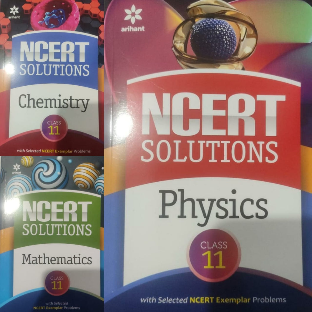 NCERT Solutions for Physics /Chemistry / Maths Class 11 (Set of 3 books 2023-24)