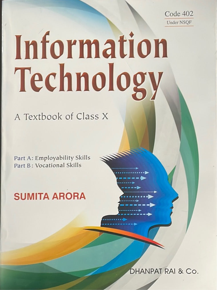 Dhanpat Rai Information Technology Code -402 for class 10 ( 2023-24) By Sumita Arora