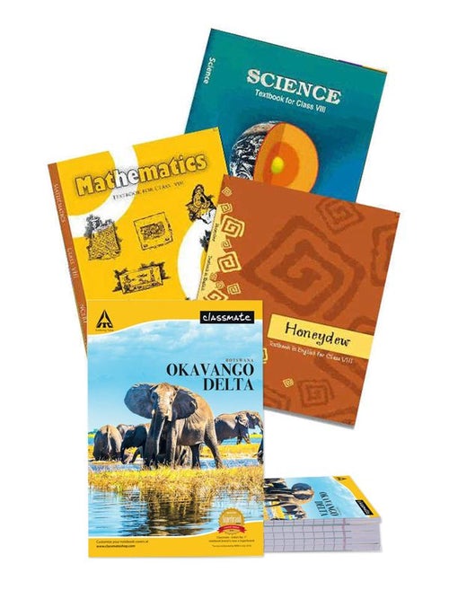 NCERT Class 8 books with Single line notebook( Pack of 6) (English Medium) - Latest edition as per NCERT/CBSE